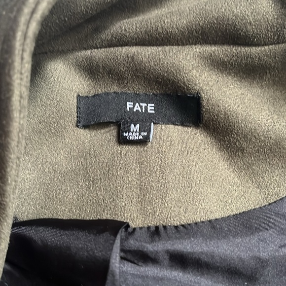 Fate Faux Suede Sweater Moto Jacket Cardi Size M Medium Cardigan - Picture 11 of 16